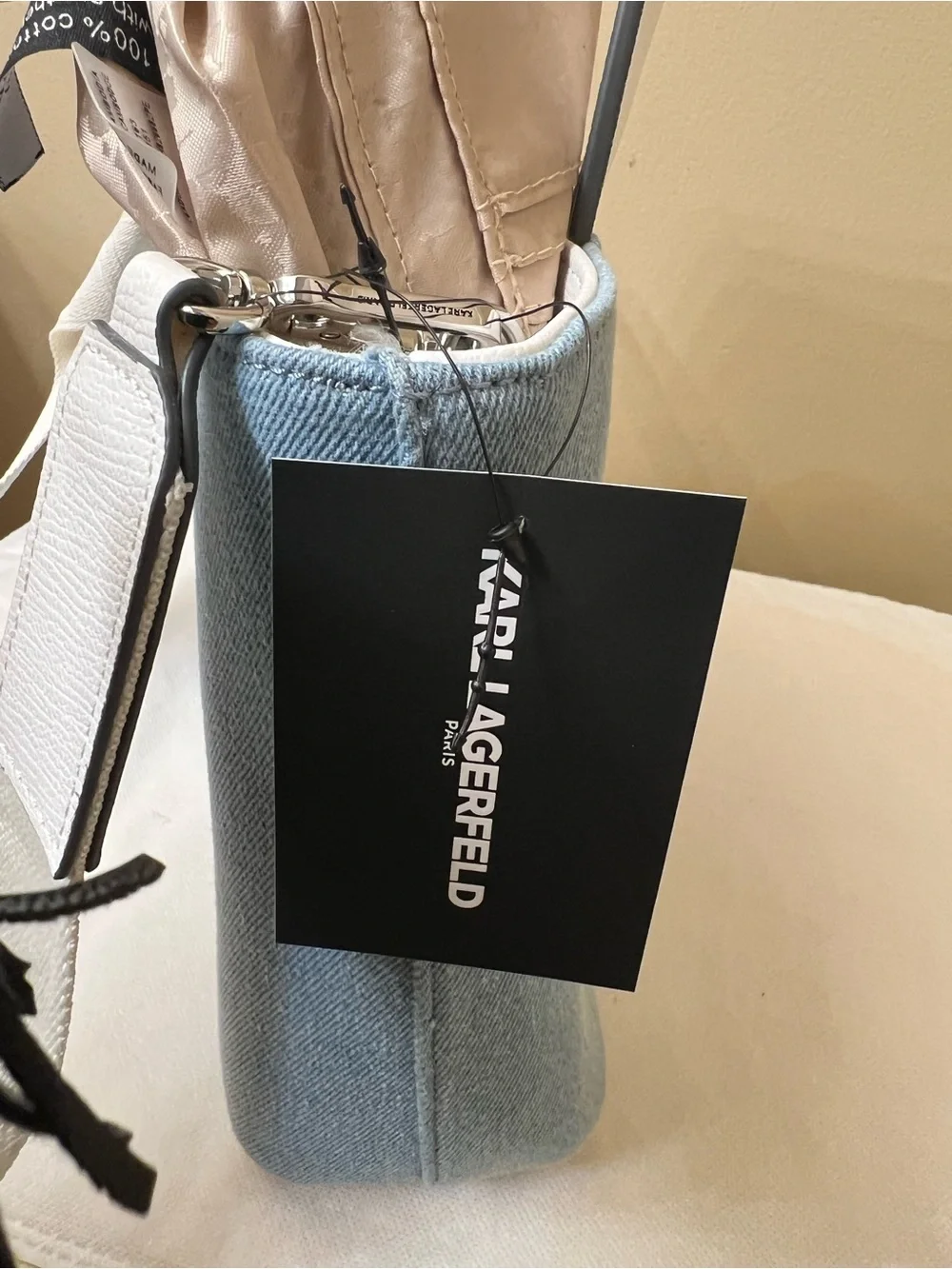🔥low S🔥Karl Lagerfeld Light Blue Denim Crossbody NWT